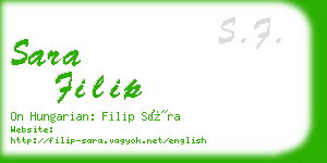 sara filip business card